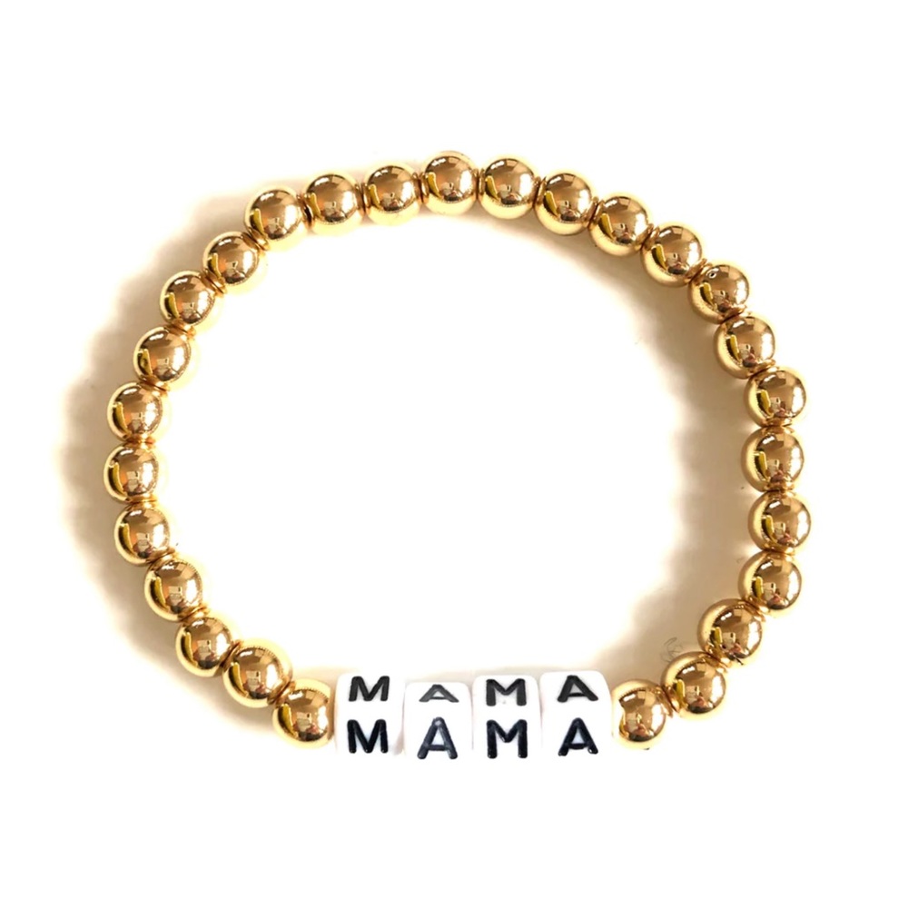 Buy MAMA Gold Hematite Beaded Bracelet